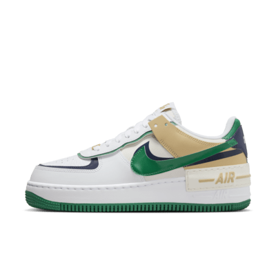 Womens White Air Force 1 Low Top Shoes. Nike